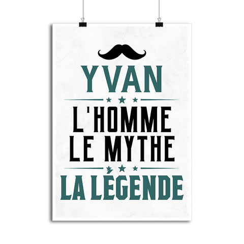 Affiche yvan l'homme le mythe la légende