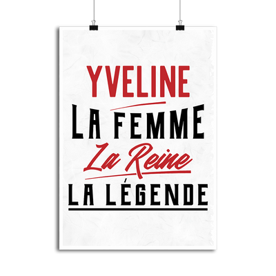 Affiche yveline la femme la reine la légende