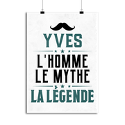Affiche yves l'homme le mythe la légende