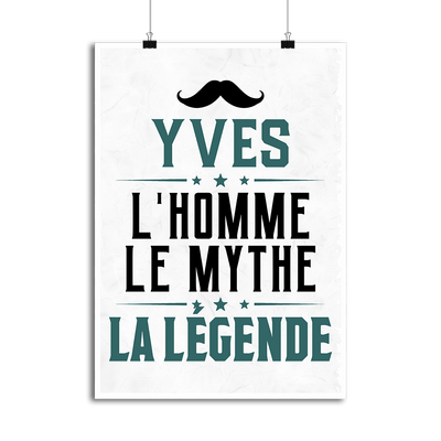 Affiche yves l'homme le mythe la légende