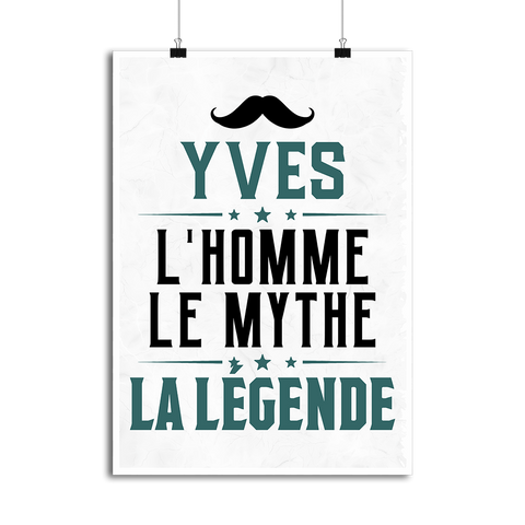 Affiche yves l'homme le mythe la légende
