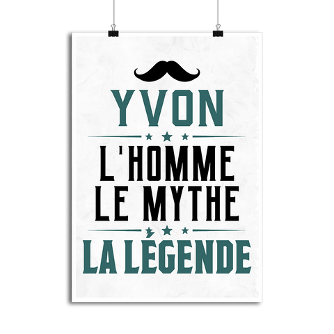 Affiche yvon l'homme le mythe la légende