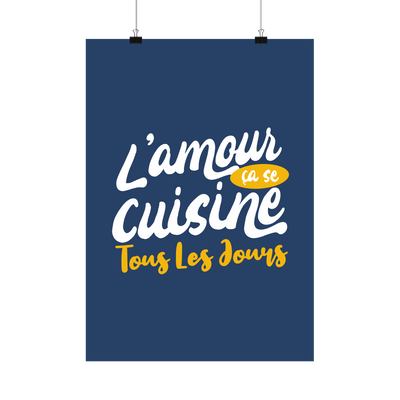 Affiche l'amour ça se cuisine