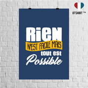 Affiche rien n'est facile