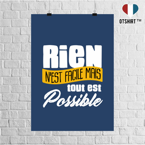Affiche rien n'est facile