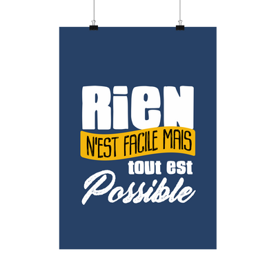 Affiche rien n'est facile