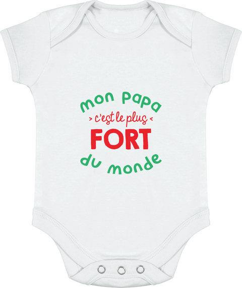 Body bébé Mon papa c'est le plus fort du monde