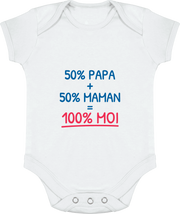 Body bébé 50% Papa + 50% maman = 100% moi