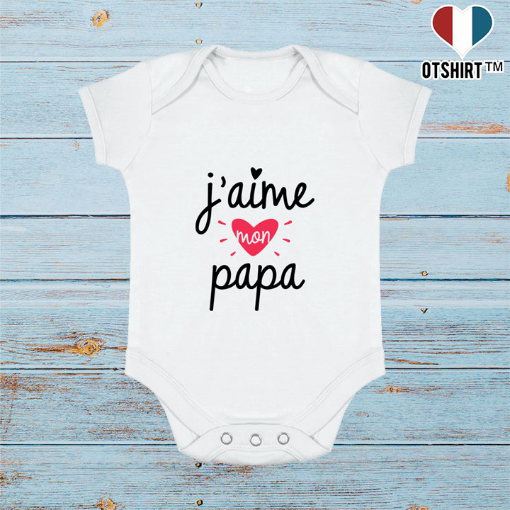 Body Bébé Bio "Meilleur Papa" - Joyeuse Fête Des Pères - Manches Courtes Coton Organique