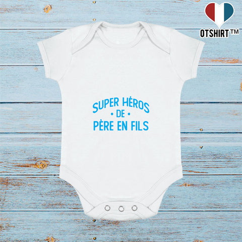 Body bébé Super héros de père en fils
