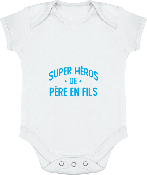 Body bébé Super héros de père en fils