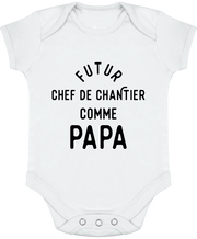 Body bébé Futur chef de chantier comme papa