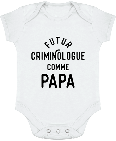 Body bébé Futur criminologue comme papa