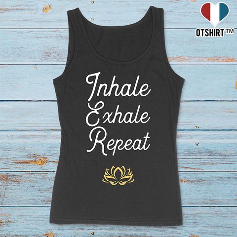 Débardeur femme inhale exhale repeat