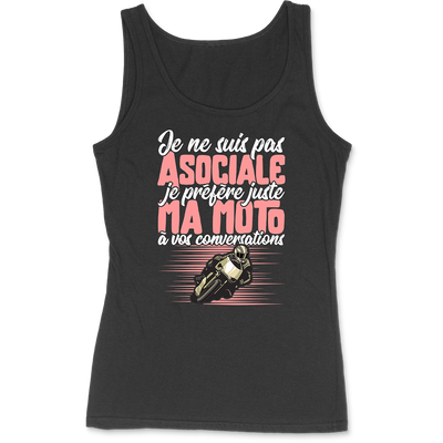 Débardeur femme je ne suis pas asociale