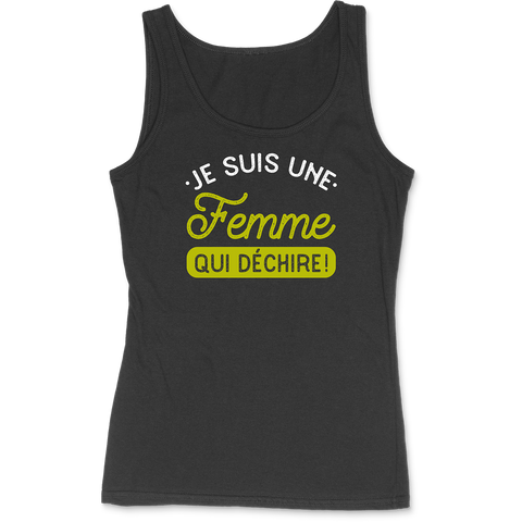 Débardeur femme une femme qui déchire
