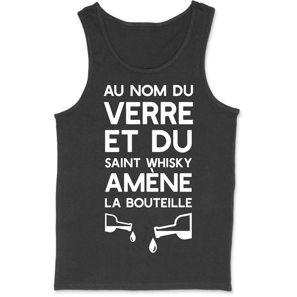 Débardeur homme amène la bouteille