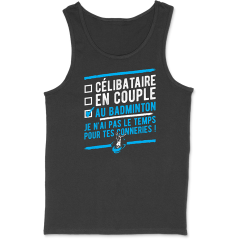 Débardeur homme célibataire au badminton