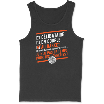 Débardeur homme célibataire au basket
