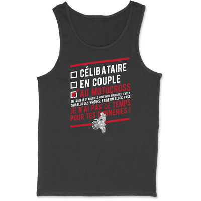 Débardeur homme célibataire au motocross