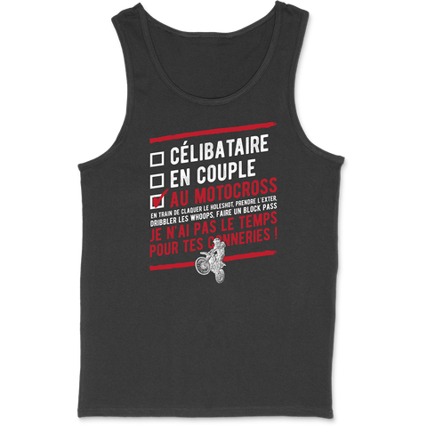 Débardeur homme célibataire au motocross