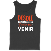 Débardeur homme désolé pour le retard