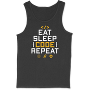 Débardeur homme eat sleep code repeat