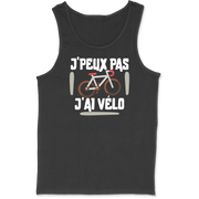Débardeur homme j'peux pas j'ai vélo