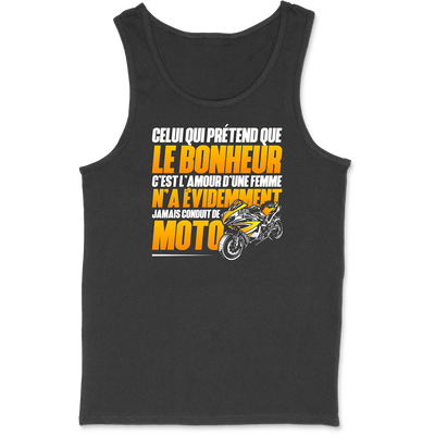 Débardeur homme le bonheur moto