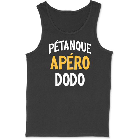 Débardeur homme pétanque apéro dodo