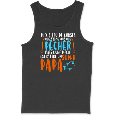 Débardeur homme pêcheur et super papa