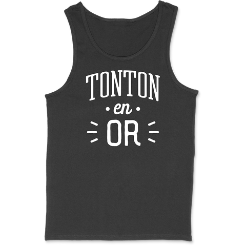 Débardeur homme tonton en or