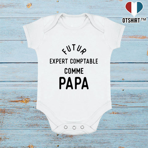 Body bébé Futur expert comptable comme papa