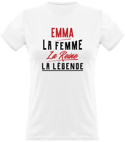 T shirt femme emma la femme la reine la légende