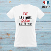 T shirt femme eve la femme la reine la légende