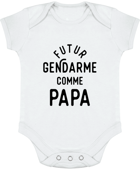 Body bébé Futur gendarme comme papa