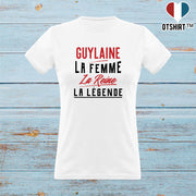 T shirt femme guylaine la femme la reine la légende