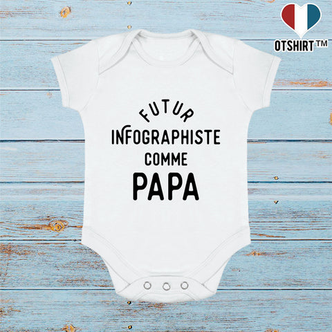 Body bébé Futur infographiste comme papa