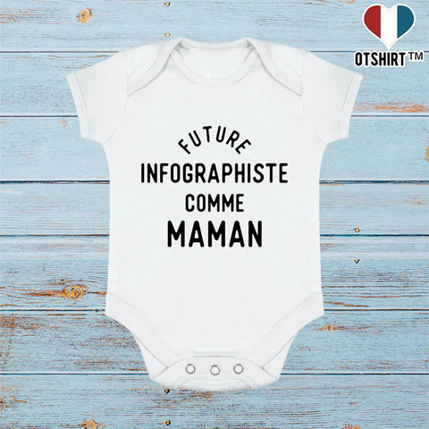 Body bébé Future infographiste comme maman