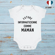 Body bébé Future informaticienne comme maman