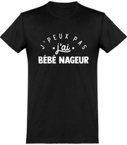  T shirt homme j'peux pas j'ai bébé nageur