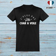  T shirt homme j'peux pas j'ai char à voile