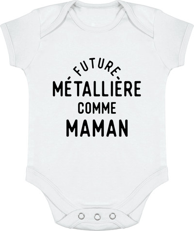 Body bébé Future métallière comme maman