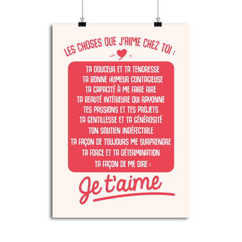 Affiche les choses que j'aime