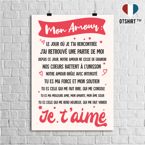 Affiche mon amour