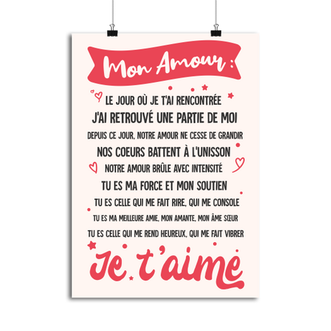 Affiche mon amour