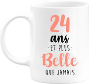 Mug 24 ans et plus belle que jamais