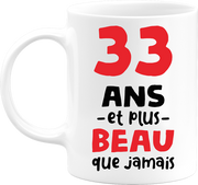 Mug 33 ans et plus beau