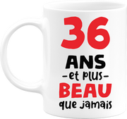 Mug 36 ans et plus beau