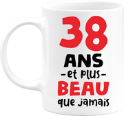 Mug 38 ans et plus beau